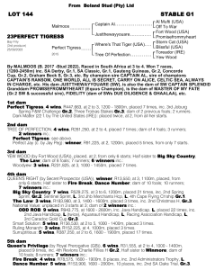 Pedigree - Lot 144 - Perfect Tigress