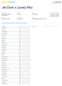 G1 Pedigree - Jet Dark x Lovely Rita