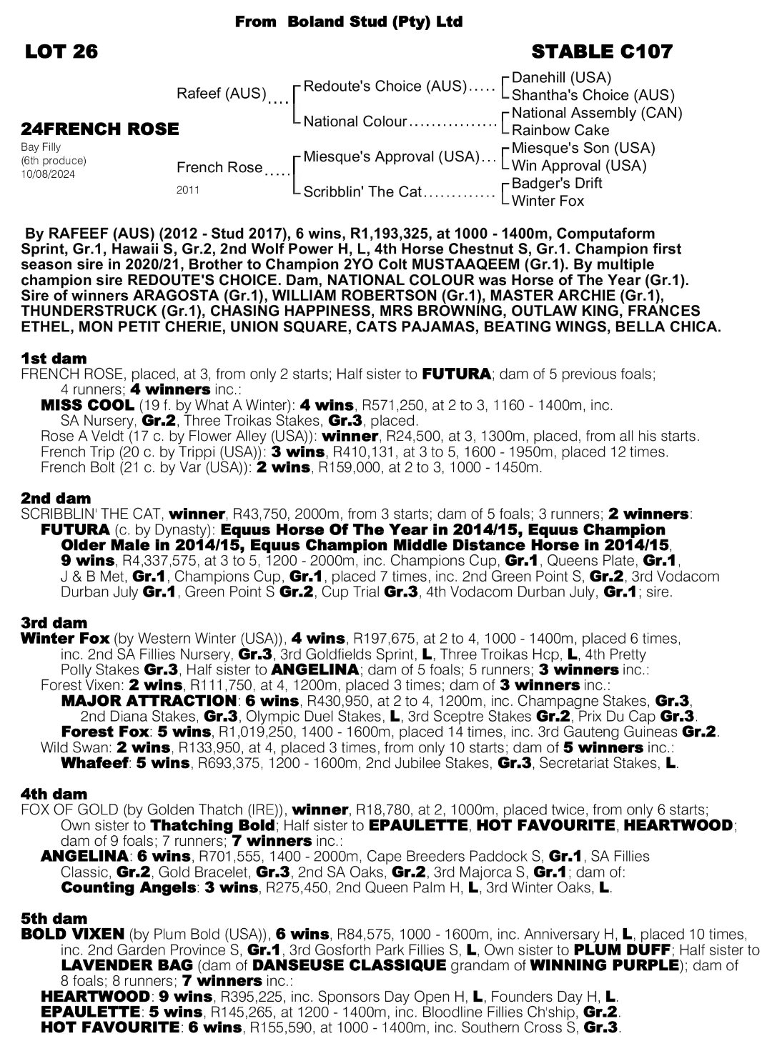 Pedigree - Lot 26
